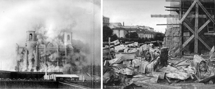 Уничтожение Храма Христа Спасителя в 1931 году