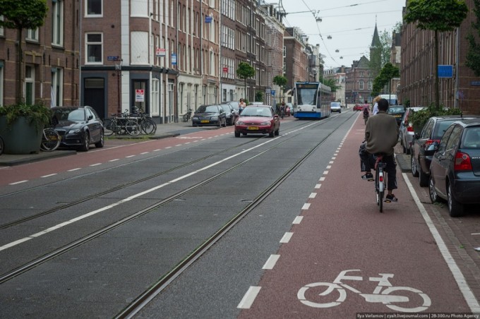 Велодорожки Амстердама.