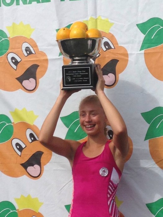 Дарья Лопатецкая на турнире «Junior Orange Bowl International Tennis Championships».