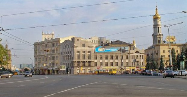 движение, центр Харькова, транспорт, крестный ход