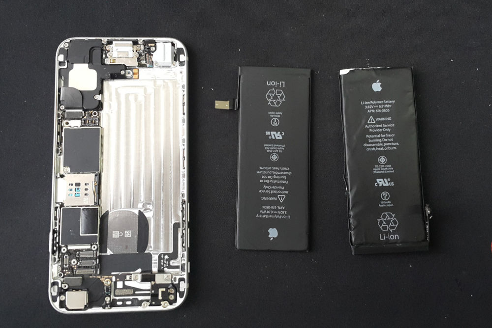 Работа iPhone 6 после замены батареи