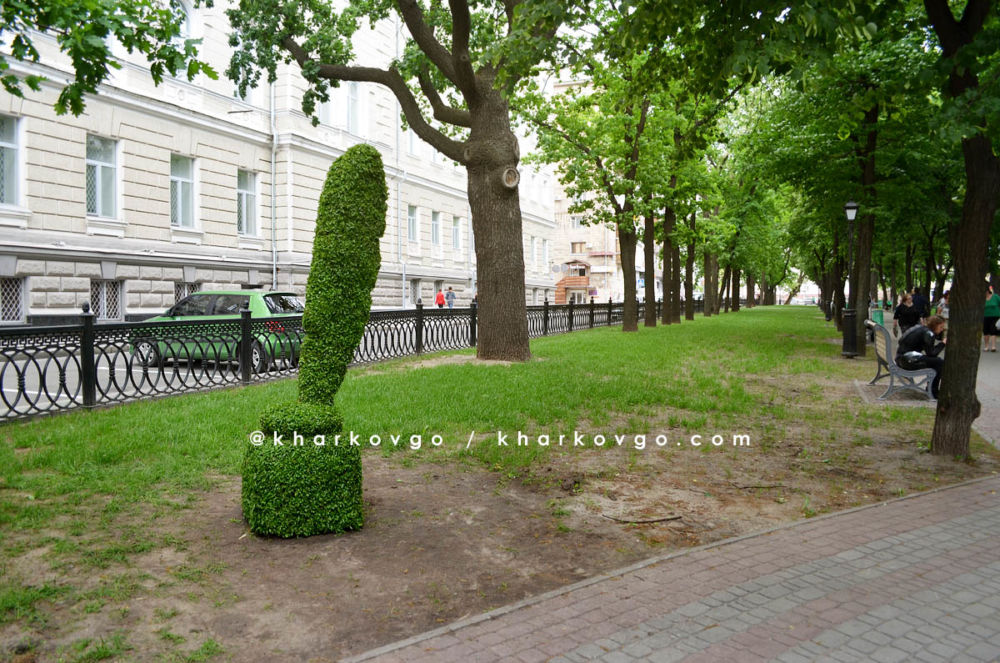 В центре Харькова появилась чернильница из кустарника (фото)