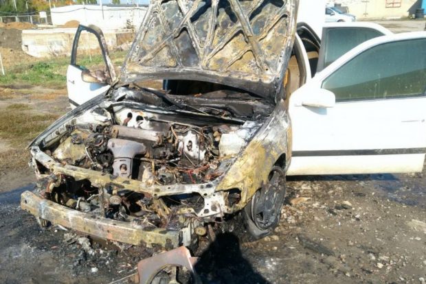 В Харькове при запуске двигателя загорелась «Toyota Camry»