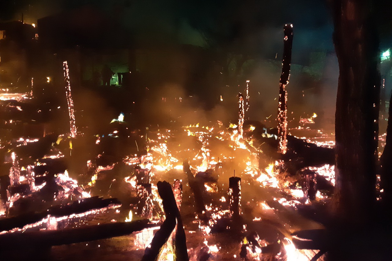 Под Харьковом сгорела база отдыха