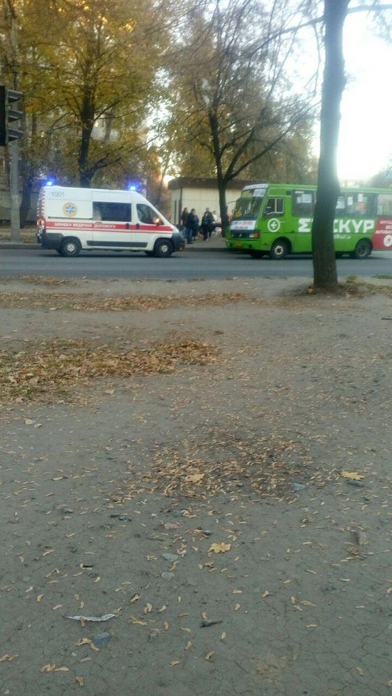 На Салтовке маршрутка сбила пешехода (фото)