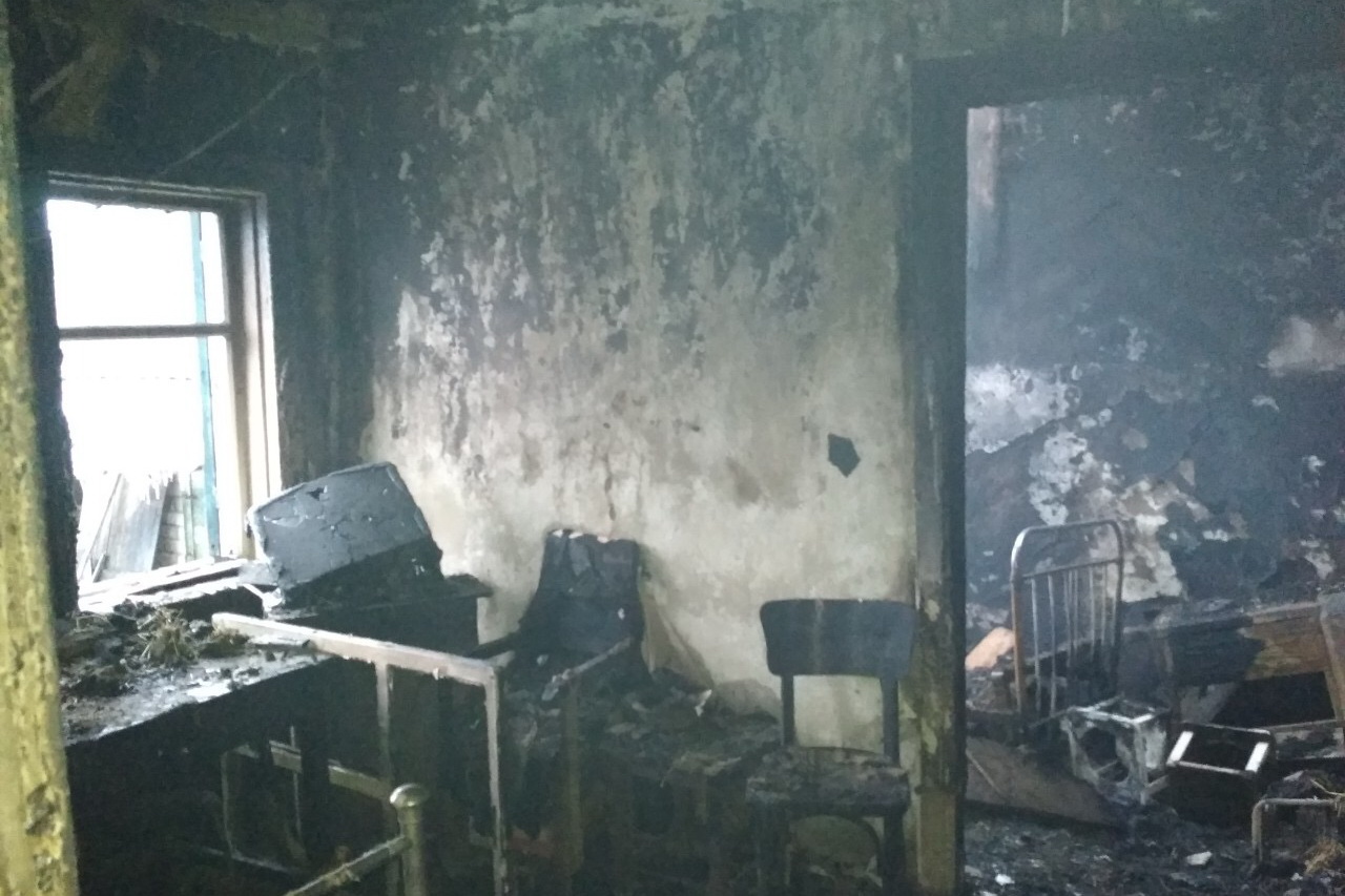 На пожаре под Харьковом погибла пожилая женщина