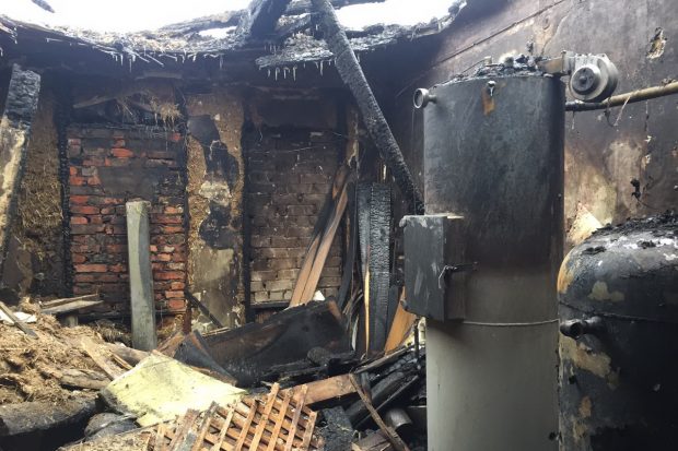 В центре Харькова выгорела крыша частного дома