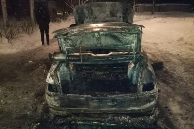 На Салтовке сгорела "десятка"