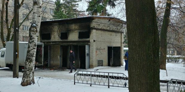 В центре Харькова взорвался и сгорел трансформатор