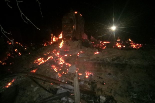 Под Харьковом из-за неисправного печного отопления сгорел дом вместе с хозяйкой