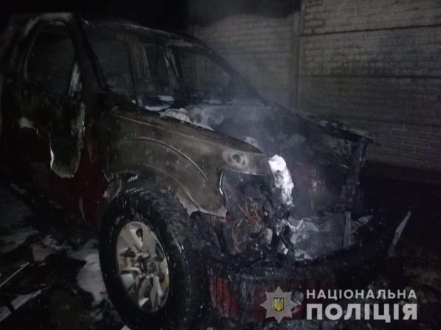 На Харьковщине неизвестные сожгли Ford во дворе хозяина авто