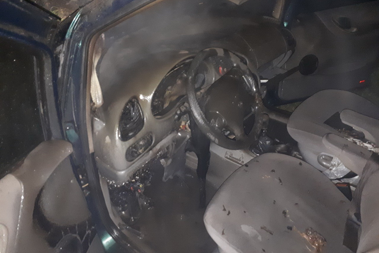 Под Харьковом сгорел Volkswagen Sharan