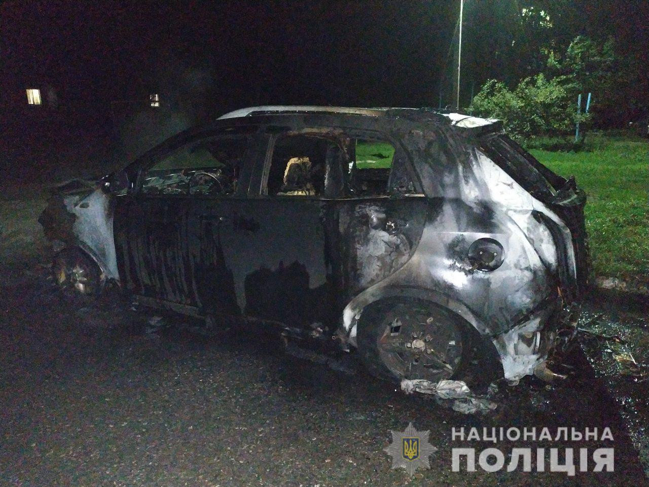 На Харьковщине неизвестные подожгли автомобиль