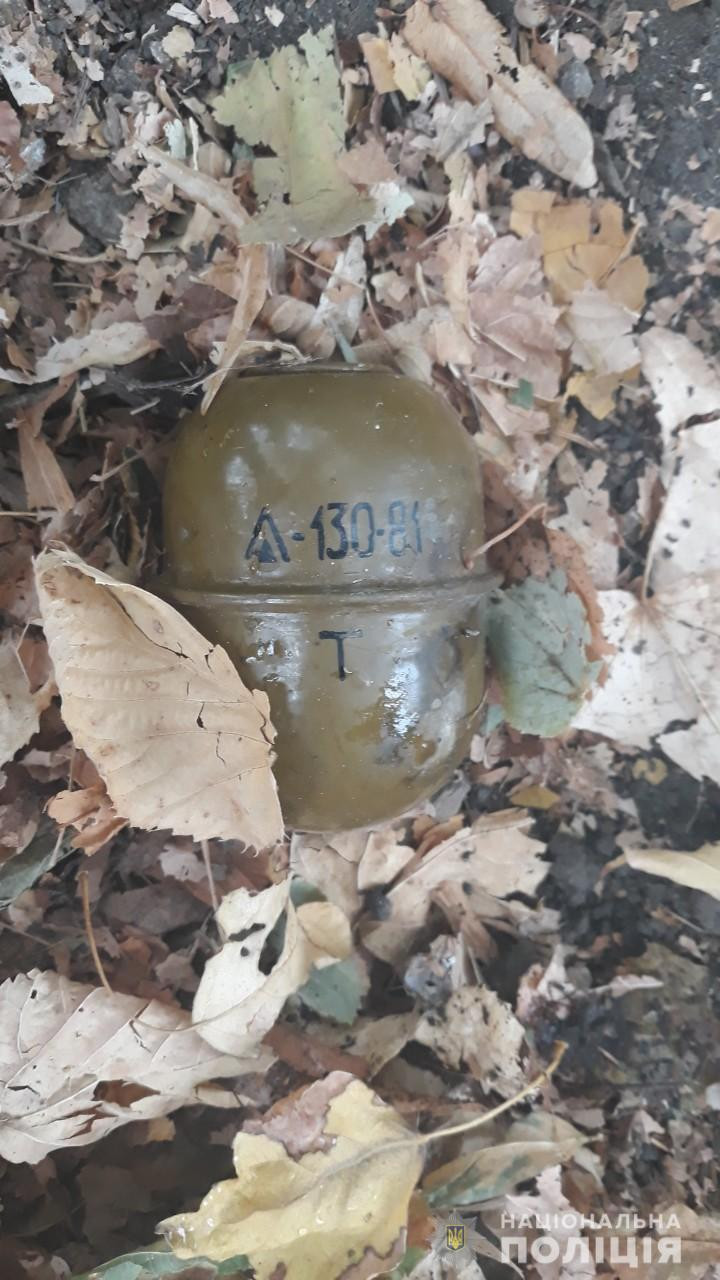В Харькове в опавшей листве нашли гранату
