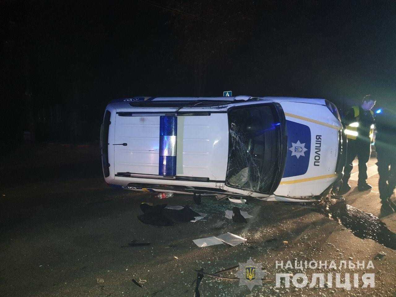 В Харькове произошла авария с участием полицейского автомобиля