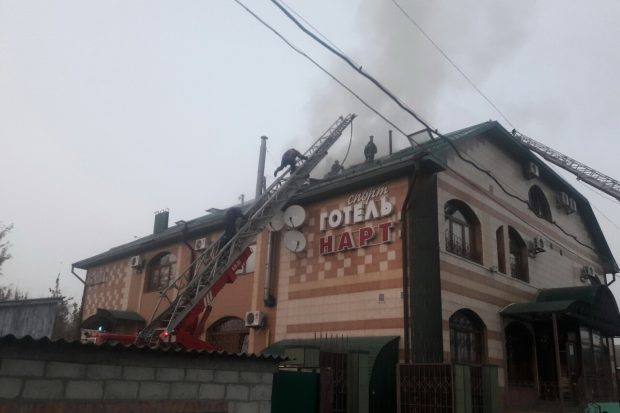 В Харькове горел отель