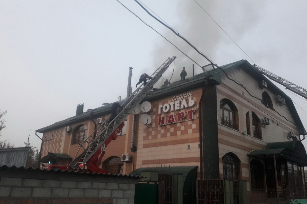 В Харькове горел отель