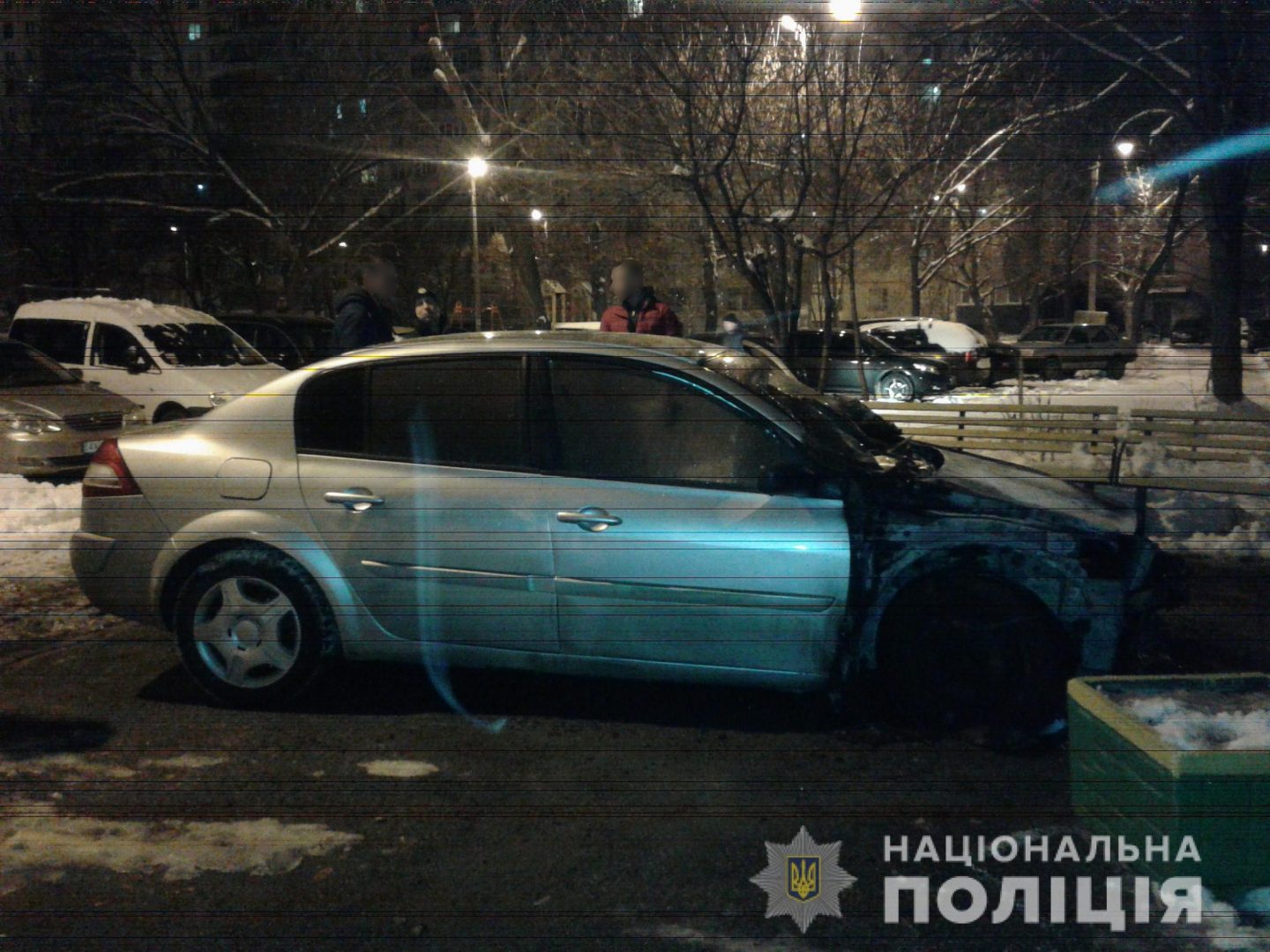 В Харькове сгорел автомобиль