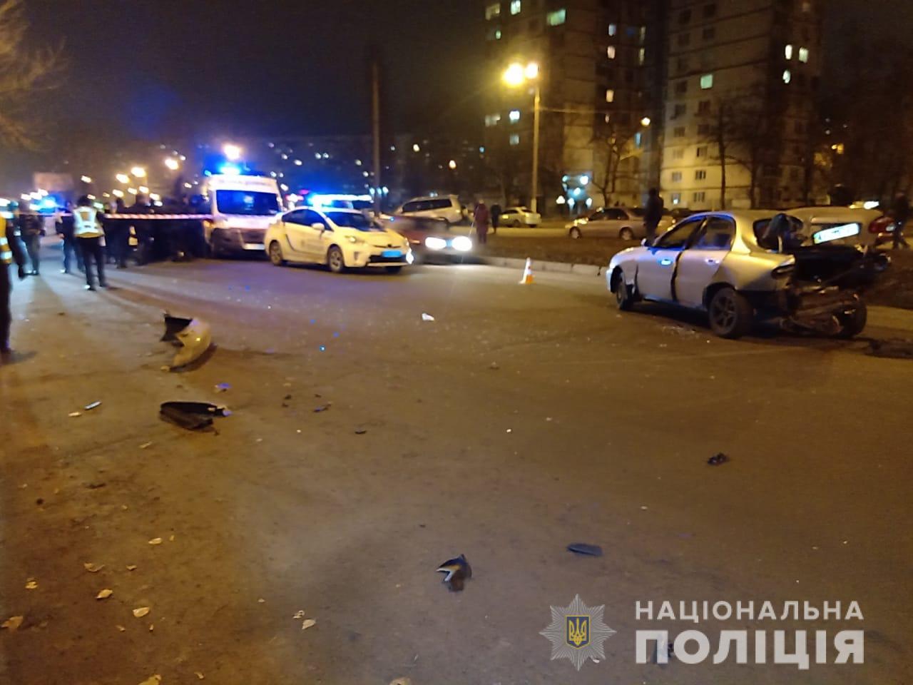 В Харькове пьяный водитель спровоцировал ДТП и пытался скрыться с места аварии
