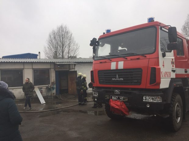 В Харькове горела котельная производственного здания