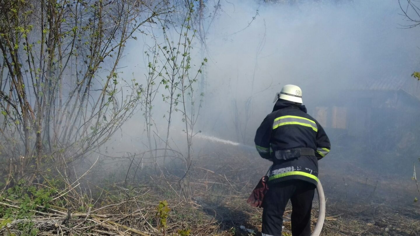 Под Харьковом борцы с сухостоем едва не сожгли жилые дома