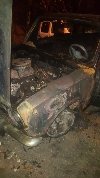 В Харькове из-за неисправности топливной системы сгорел автомобиль