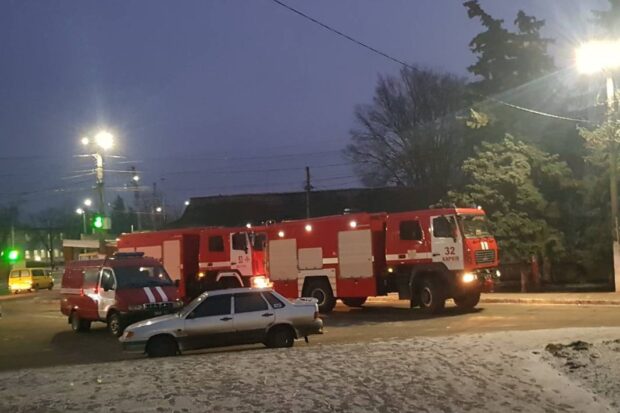 Под Харьковом сгорел магазин