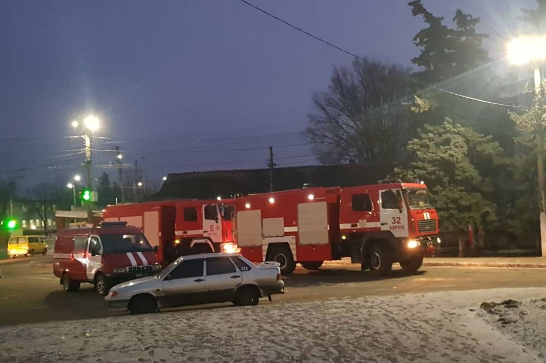 Под Харьковом сгорел магазин