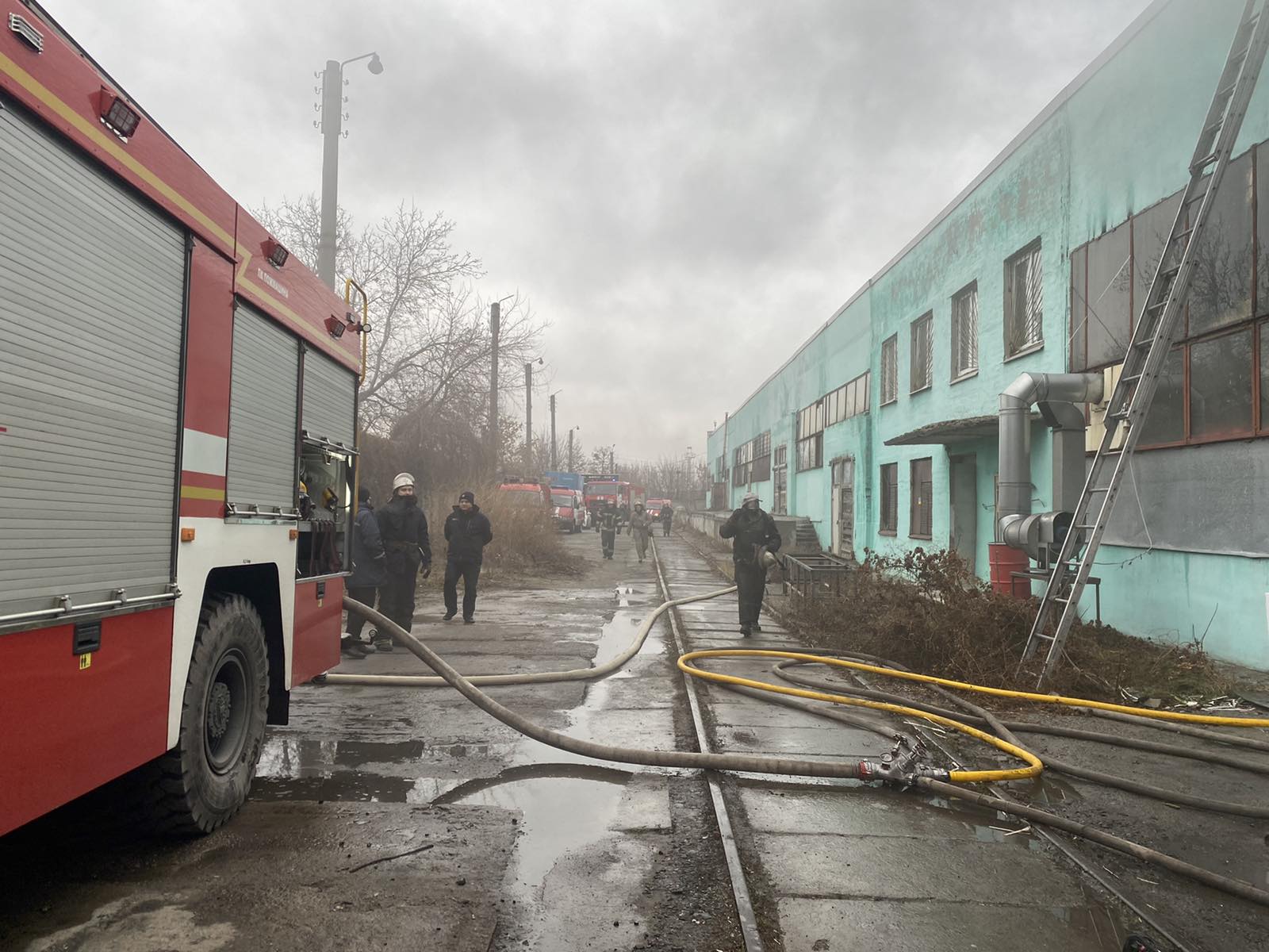 В Харькове горело производственное помещение