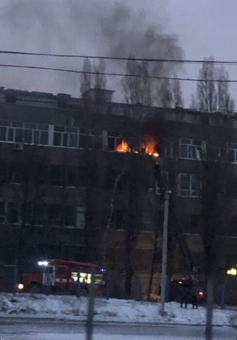В Харькове сгорел швейный цех