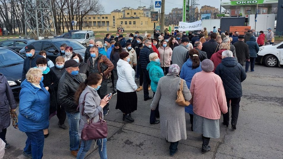 В Харькове протестуют работники ХАЗа