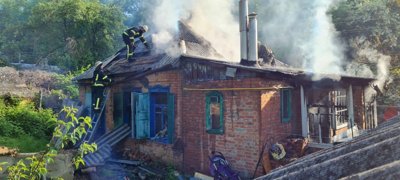 од Харьковом во время пожара пострадала мать с младенцем