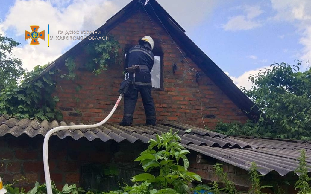 В Харьковской области из-за разряда молнии загорелся сарай