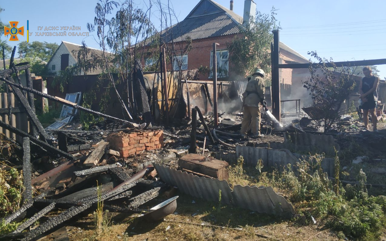 Под Харьковом на пожаре женщина получила 12% ожогов рук