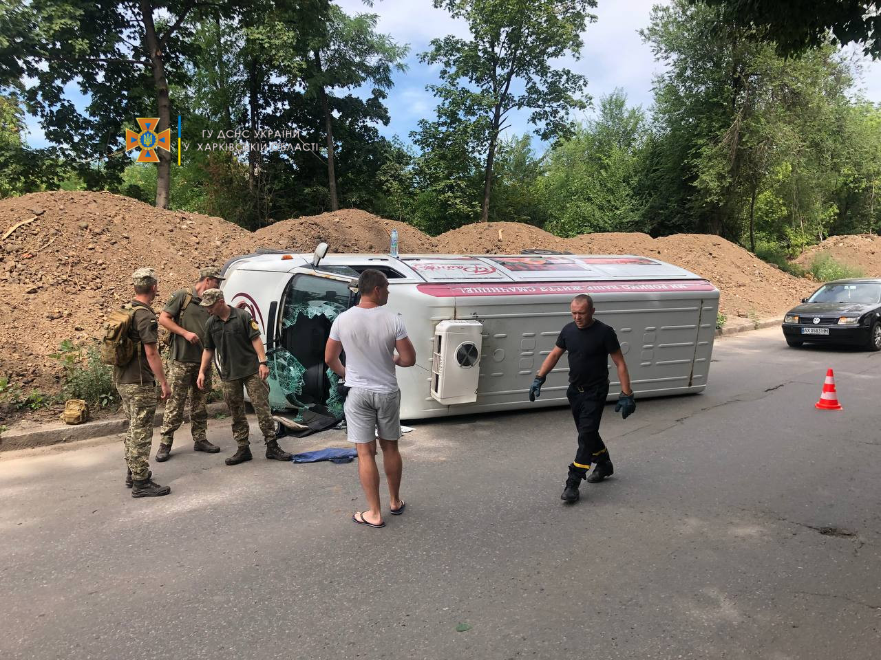 В Харькове в результате аварии погиб водитель микроавтобуса