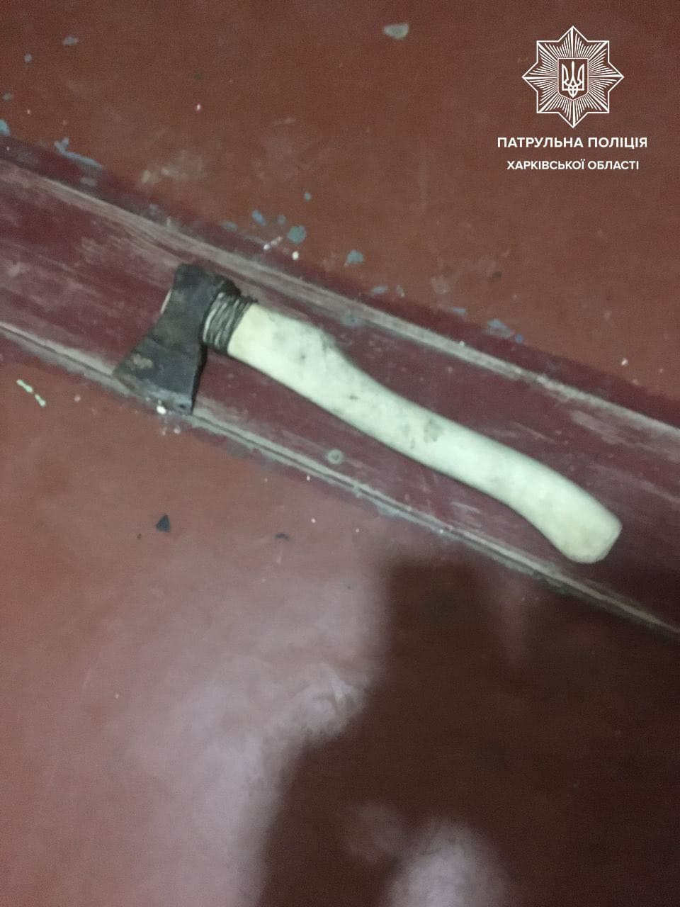 На Алексеевке мужчина встретил с топором патрульных, которые спасали его от самоубийства