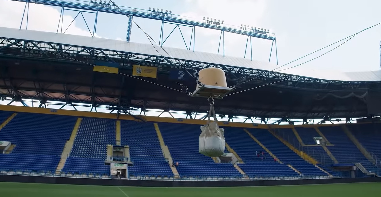 На ОСК "Металлист" вернули камеру-паук Spidercam