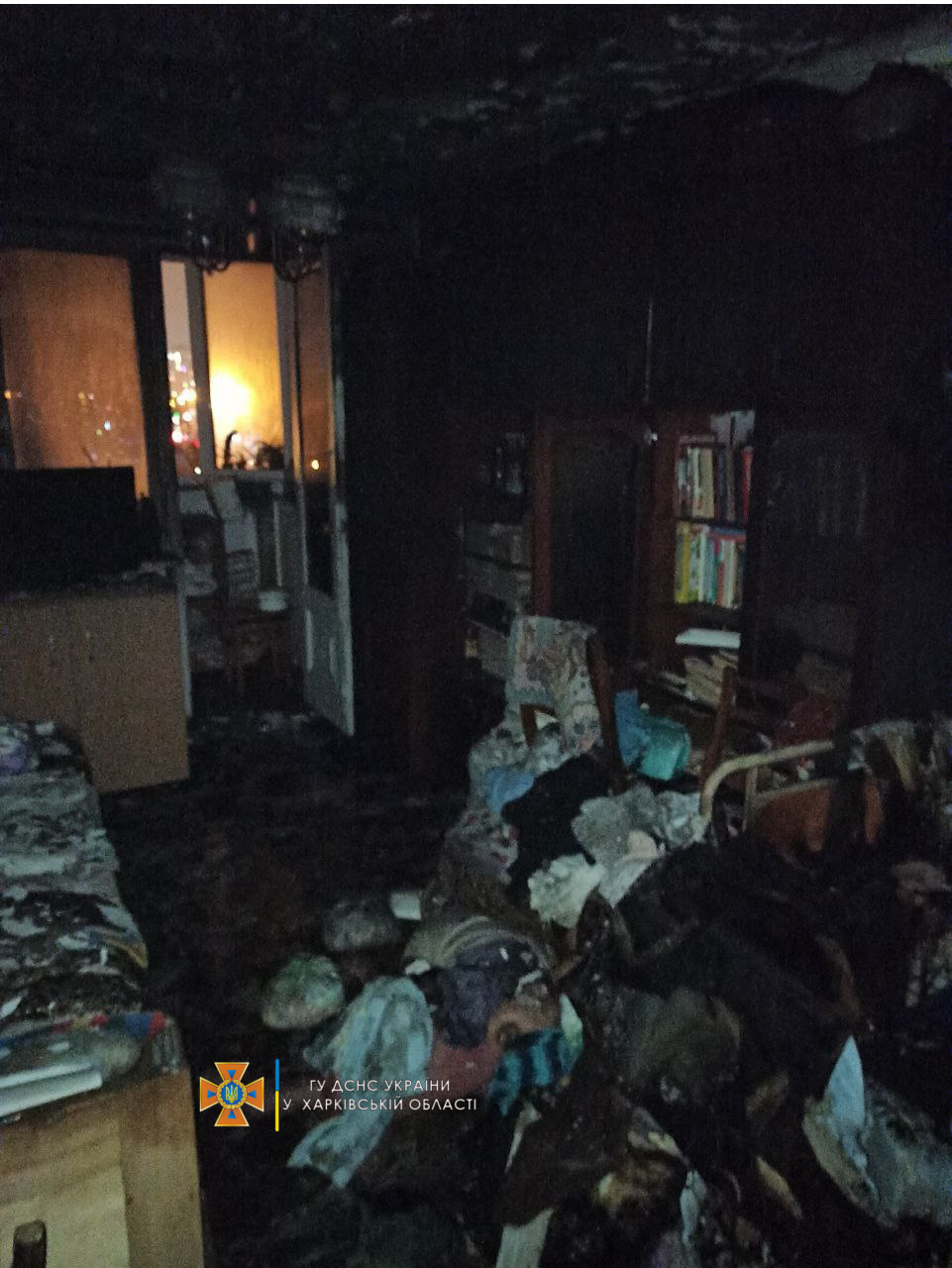 В Харькове на пожаре погибла пенсионерка