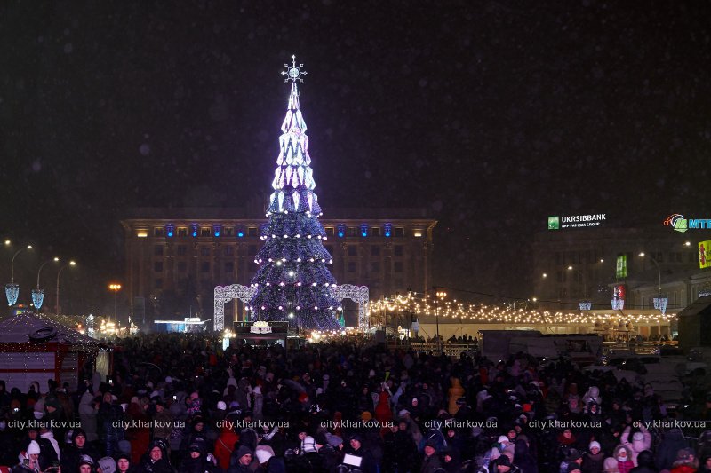 На площади Свободы открылась главная елка города