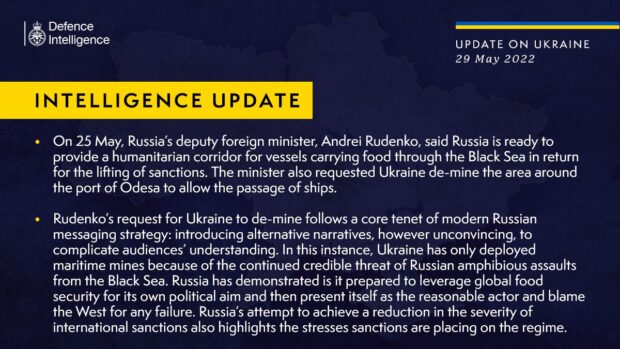 Британська розвідка: росія просуває альтернативні брехливі наративи про блокаду Чорного моря