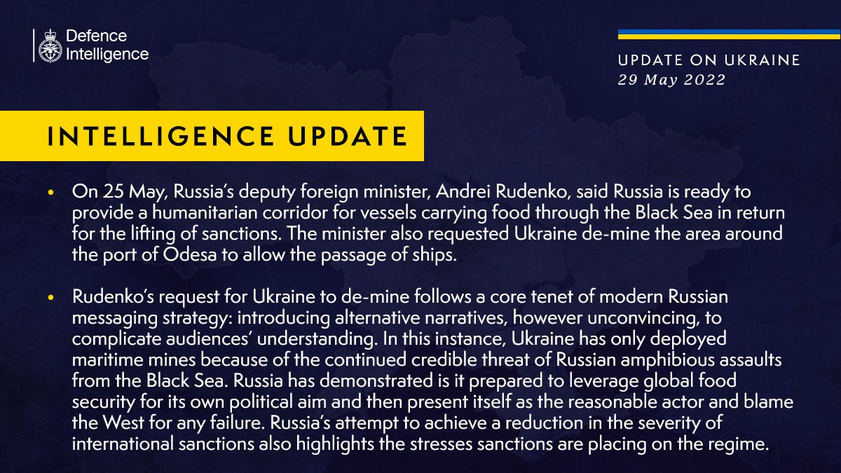 Британська розвідка: росія просуває альтернативні брехливі наративи про блокаду Чорного моря