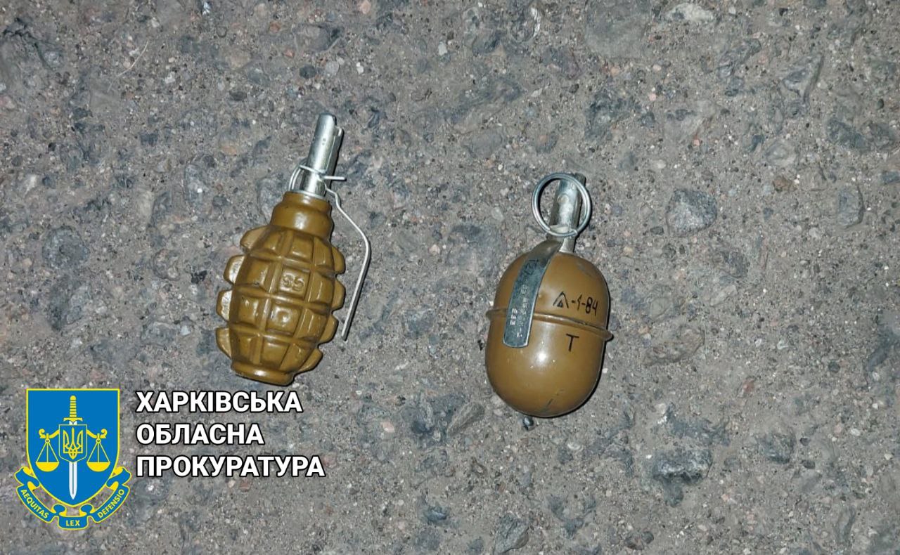 На Харківщині затримали чоловіка, який ходив селом з ручними гранатами