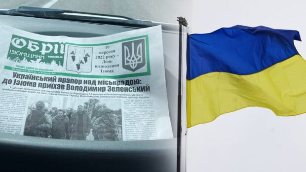 До звільненого Ізюма привезли перший наклад місцевої газети "Обрії Ізюмщини"
