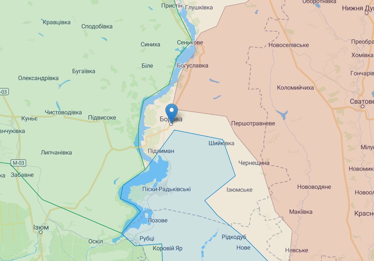 Борова і більша частина Борівської селищної територіальної громади під контролем ЗСУ
