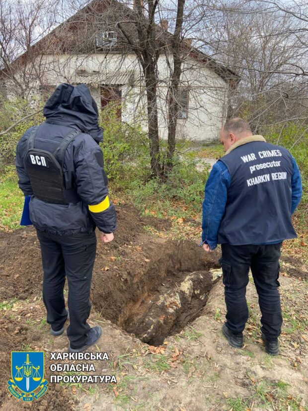 На Харківщині ексгумували трупи чотирьох цивільних: один з них був закатований російськими солдатами