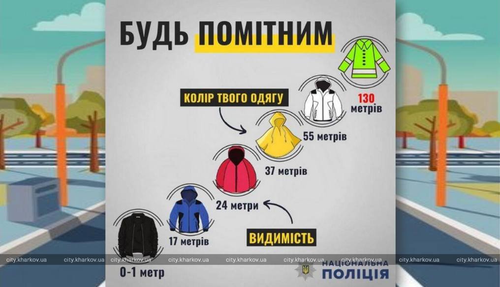 Пішоходів просять носити речі зі світлоповертальними елементами