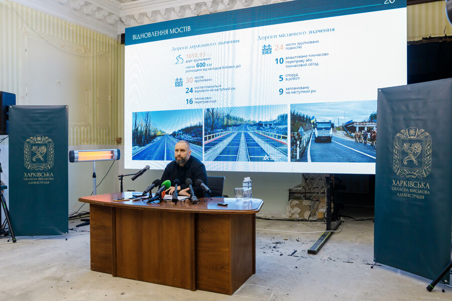 У Харківській області відновлюють дороги, мости, житлові будинки та об’єкти критичної й соціальної інфраструктури – Синєгубов