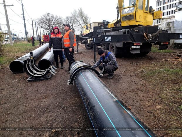 «Харківводоканал» з початку року переклав понад три кілометри водоводів