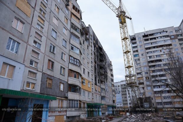 Терехов: У Харкові нарощують темпи відновлення зруйнованих будівель
