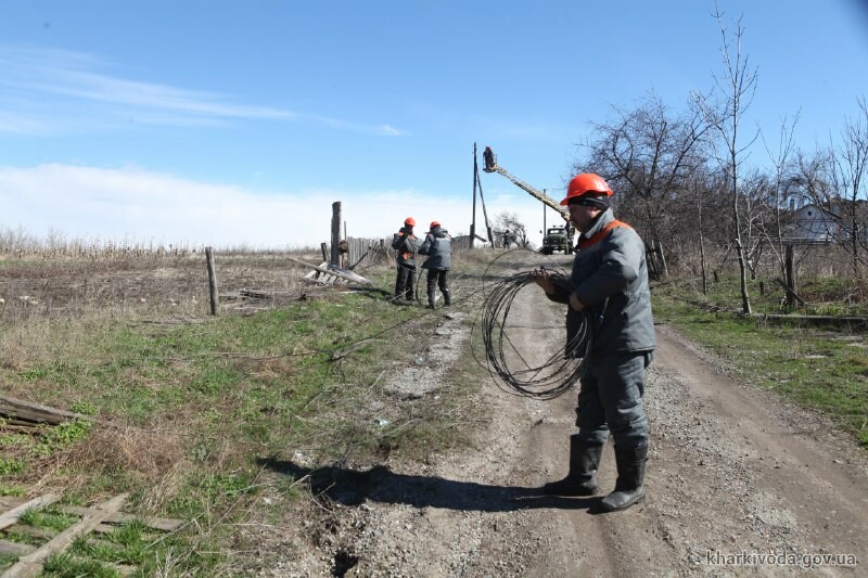 У п'яти селах Ізюмського району відновили електропостачання